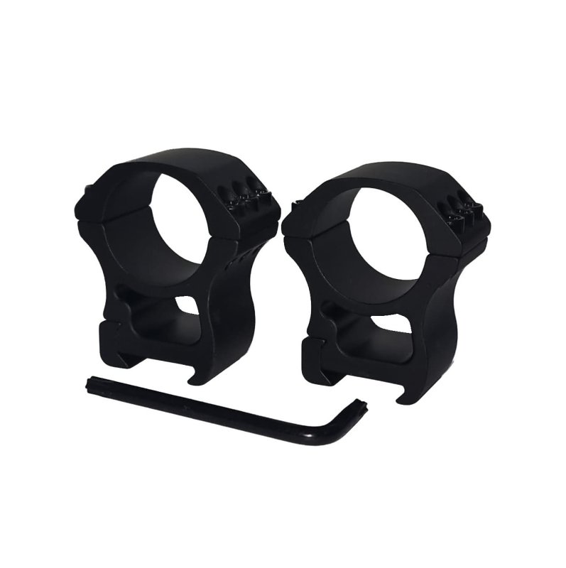 Zielfernrohr-Montageringe Ø 30mm für eine Picatinny-Schiene aus Aluminium / Hoch