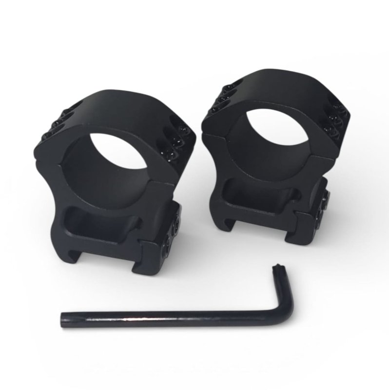 Zielfernrohr-Montageringe Ø 25,4mm für eine Picatinny-Schiene aus Aluminium/ Mittlere Höhe