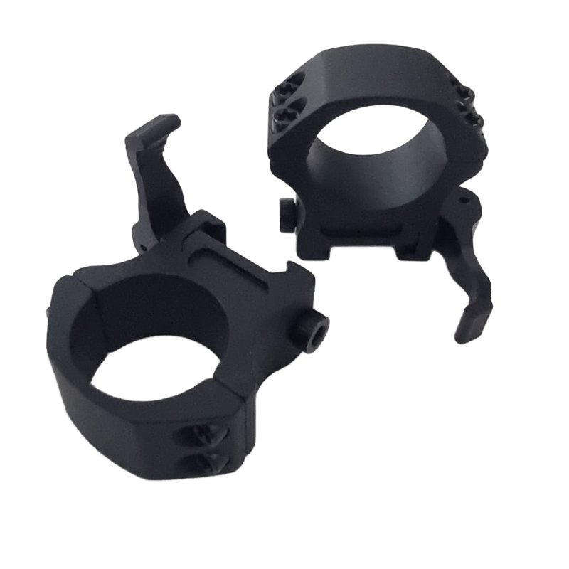 Zielfernrohr-Montageringe Ø 30mm für eine Picatinny-Schiene und mit einem Schnellspannhebel