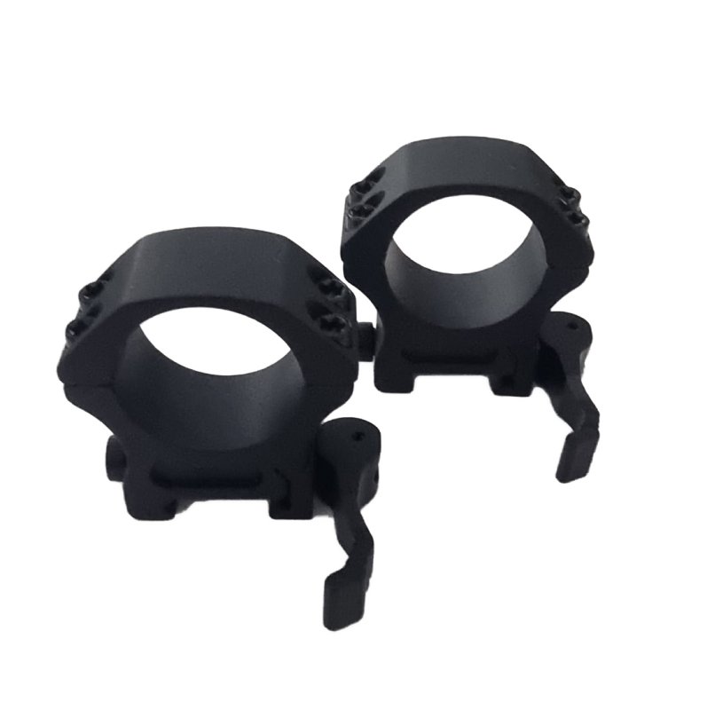 Zielfernrohr-Montageringe Ø 30mm für eine Picatinny-Schiene und mit einem Schnellspannhebel