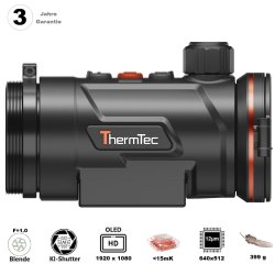 Hunt 650 Pro innovatives Wärmebild-Vorsatzgerät von ThermTec / NETD  15mK / Austauschbarer Akku / HD-OLED / 640x512 px