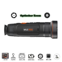 WILD 350D Wärmebildkamera von ThermTec - Dual Zoom - 25mm/50mm Linse / Fingerfokussierung / NETD 18 mK