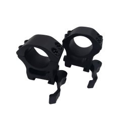 Zielfernrohr-Montageringe Ø 25,4mm für eine Picatinny-Schiene und mit einem Schnellspannhebel aus Aluminium / Mittlere Höhe